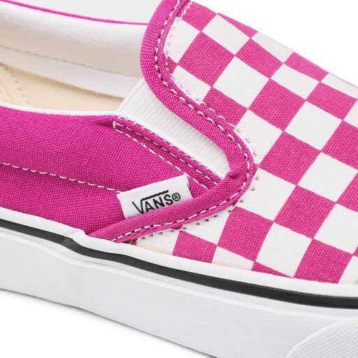 Vans classic slip on rose checkered best sale