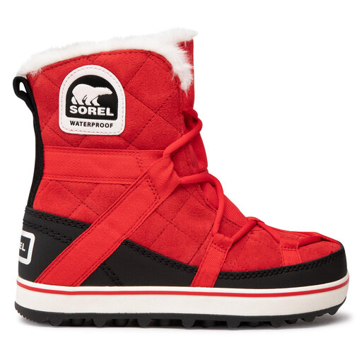 Śniegowce Sorel Glacy Explorer Shortie Wp NL2079 Czerwony