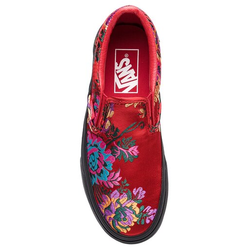 red satin vans