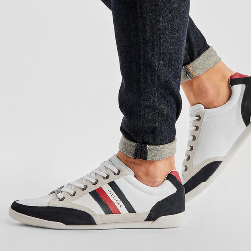 Sneakers Tommy Hilfiger Corporate Material Mix Cupsole FM0FM02989 WeiB eschuhe