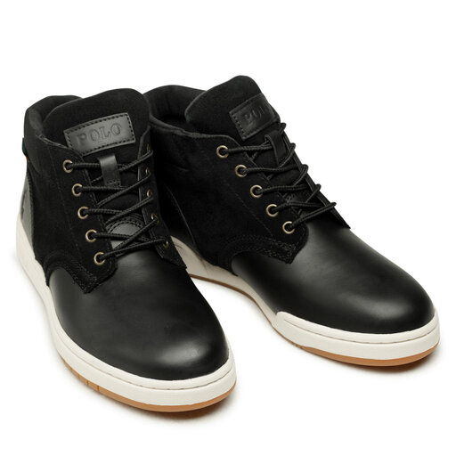 Black high top polo boots deals
