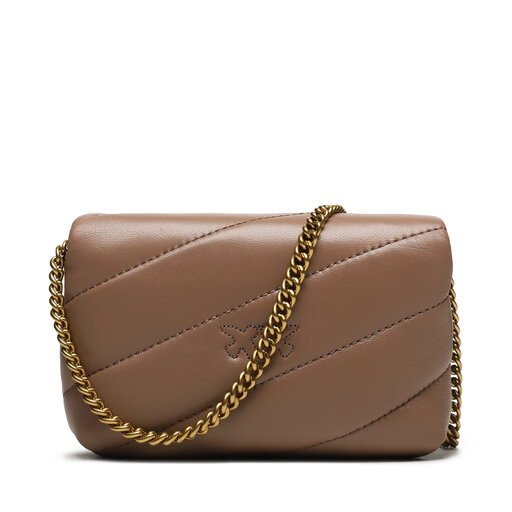 Torebka Pinko Love Micro Puff C AI 23-24 PCPL 100041 A0F2 Brązowy