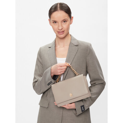 Handtasche Tommy Hilfiger Th Refined Med Crossover AW0AW15725 