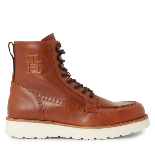 Stivali Tommy Hilfiger Th American Warm Leather Boot FM0FM04668 Marrone escarpe