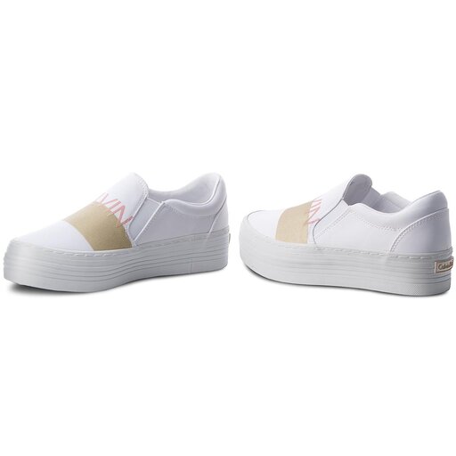 Tennis Calvin Klein Jeans Zelma RE9805 White Gold chaussures