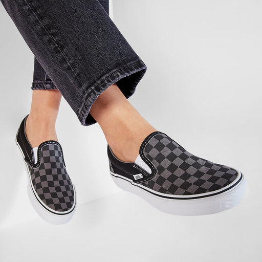 vans classic checkerboard slip ons