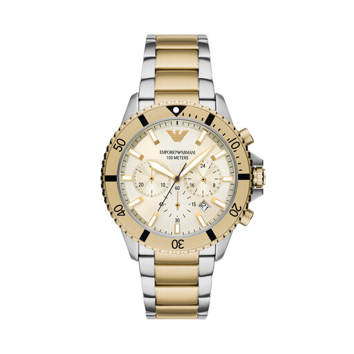 Emporio armani gold and silver watch shop