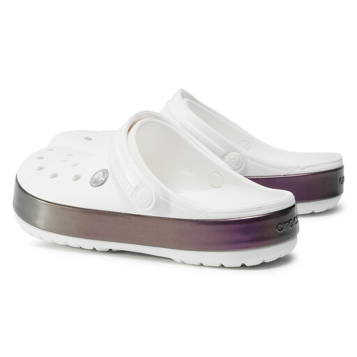 Klapki Crocs Crocband Iridescent Band Clog 206595 Biały