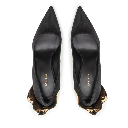 Scarpe stiletto Le Silla Deco Petalo 3110M100G3PPVEL212 Nero Oro