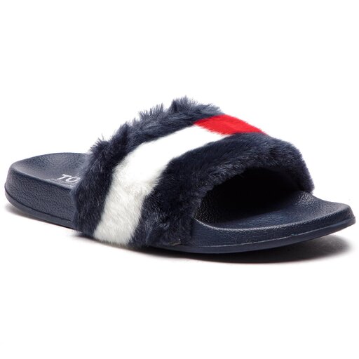 Tommy hilfiger funny fur pool slides hotsell