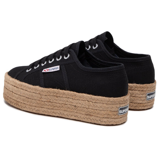 Black sales superga espadrilles