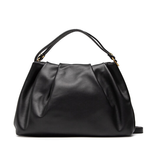 Sac à Main Bonnie GIANNI CHIARINI En Cuir De Vache Noir, Ajustable, Fermeture éclair, Neuf Avec étiquettes