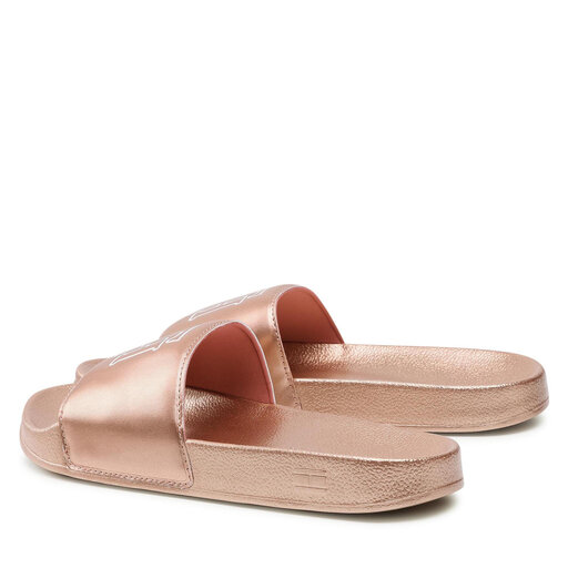 tommy hilfiger gold slides