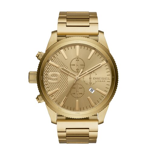 Diesel rasp cheap chronograph gold