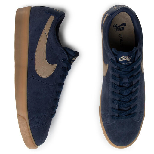 nike sb blazer low gt shoes midnight navy khaki