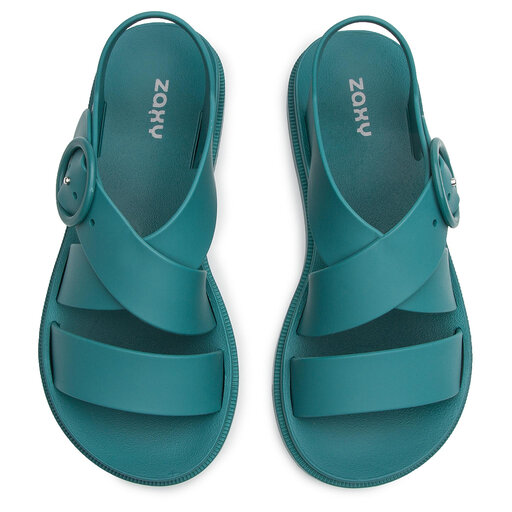 Sandalen Zaxy Street Sand Plat Fem 17555 Grun eschuhe