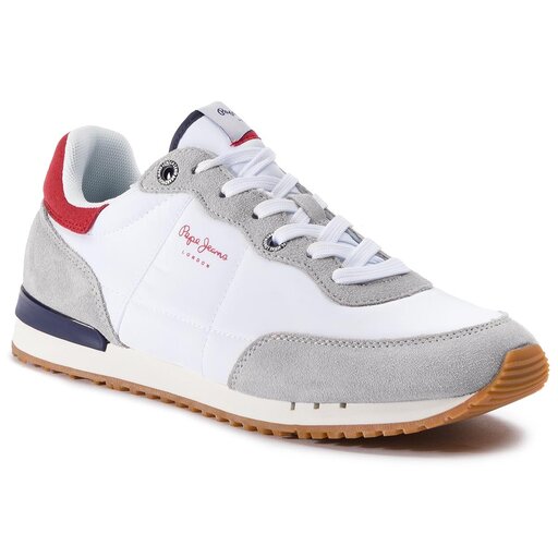 Sneakersy Pepe Jeans Tinker Basic Nylon PMS30505 Factory White 801