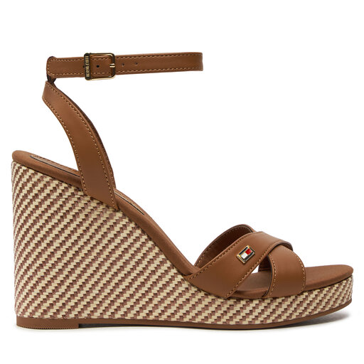 Sandalen Tommy Hilfiger Im Raffia Sandal FW0FW08224 Braun eschuhe