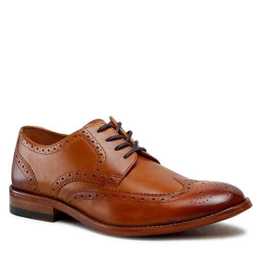 Scarpe basse Clarks James Wing 261563687 Light Tan Leather