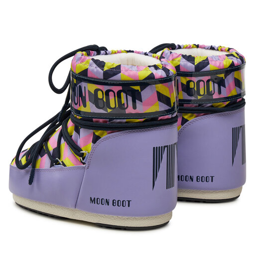 Śniegowce Moon Boot Mb Icon Low Optical 80D1409550 Fioletowy
