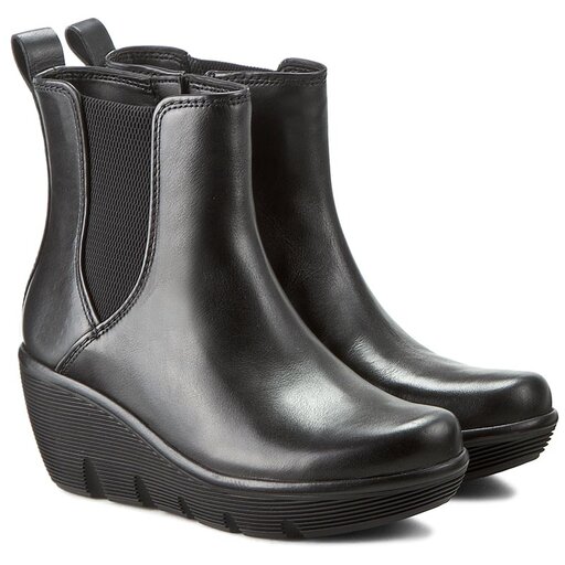 Tronchetti Clarks Clarene Surf 261201064 Black Leather escarpe