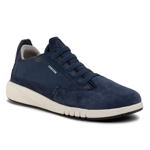 Geox Hombre Geox AERANTER BOY Sneakers Basse Navy/lime Green