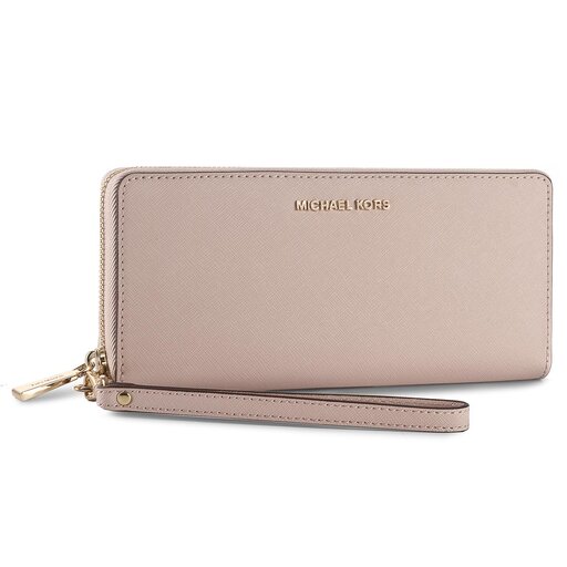 Portefeuille femme grand format MICHAEL Michael Kors Jet Set Travel 32S5GTVE9L Rose chaussures