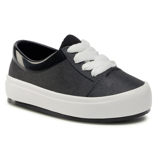 Black Mini Melissa Schuh Mini Melissa Black Cat Jelly Trainer