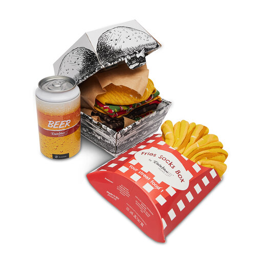 Zestaw 5 par wysokich skarpet męskich Rainbow Socks Tasty Meal Socks