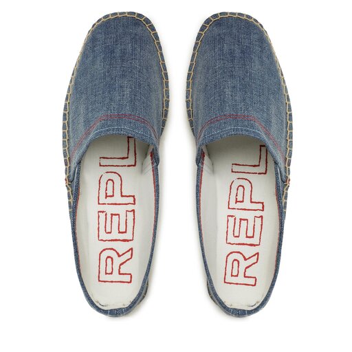 Espadrilles Replay Cabo Print GMF16 .000.C0053T Bleu chaussures