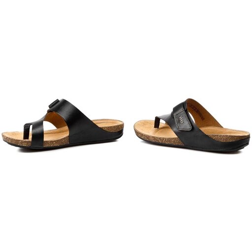 Tongs Clarks Perri Coast 261038304 Black Leather fr.eschuhe.ch