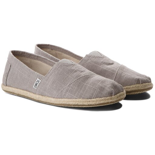 Grey linen rope sole cheap men's classics
