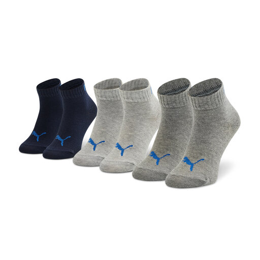 3 pares de calcetines cortos para niño Puma Kids Quarter 907375 31  Melange/Peacoat