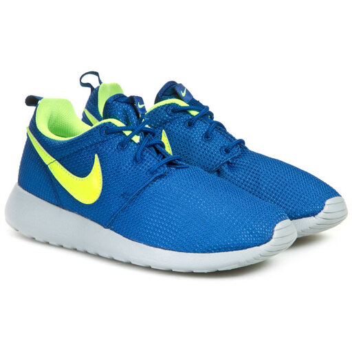 Zapatos Nike Rosherun 599728 Gym Blue/Volt/Wolf Grey • Www.zapatos.es