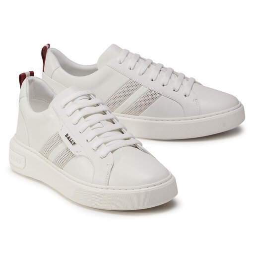 Sneakers Bally Maxim 6234684 White Lamb Plain 0300 | chaussures.fr