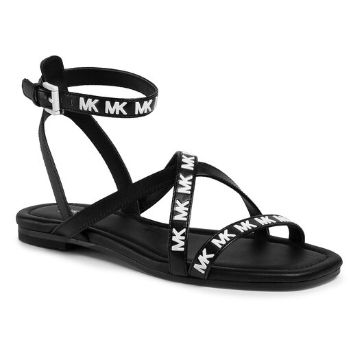 Black michael kors flat sandals deals