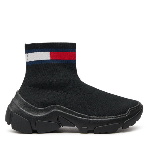 Sneakers Tommy Jeans Tjw Sock Boot EN0EN02446 Noir chaussures