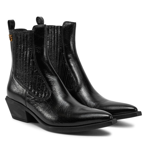akoko Kowbojki PINKO Tex 14 SD0345P083 Czarny | eobuwie.com.pl
