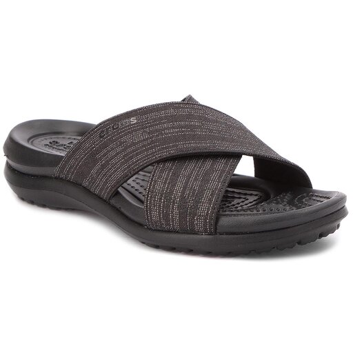 Mules sandales de bain Crocs Capri Shimmer Xband 204908 Noir chaussures
