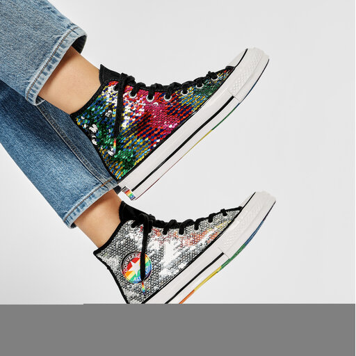 Trampki Converse Chuck 70 Hi 167755C Srebrny