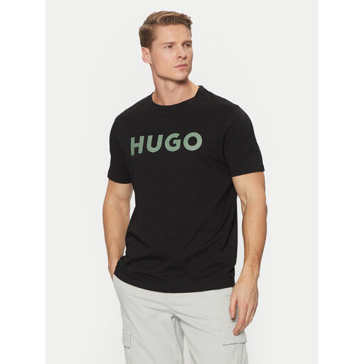 HUGO Футболка Dulivio 50467556 Чорний Regular Fit | evzuttya.com.ua