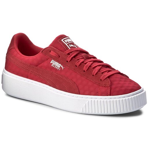 Puma basket platform rosso hot sale