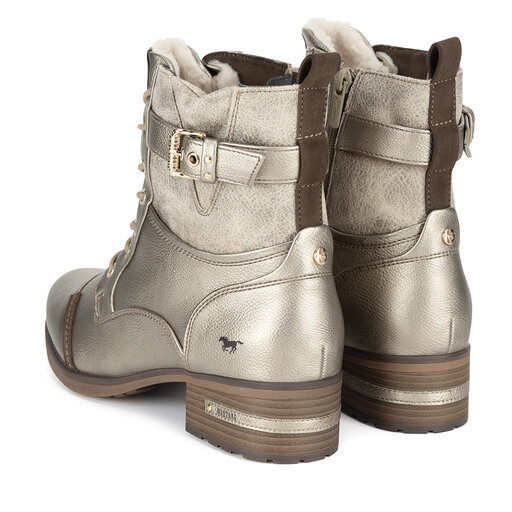 MUSTANG Damen Schnürhalbschuh – Bequemer Sneaker Mit Gehäkeltem Einsatz