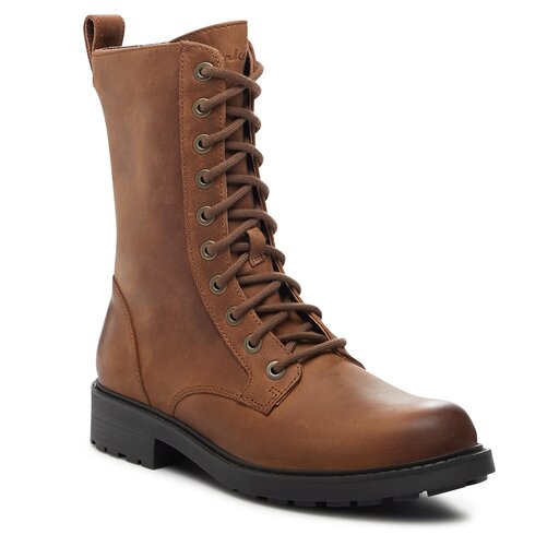 Clarks brown best sale lace up boots