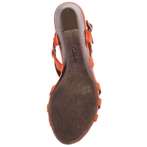 Sand le Clarks Playful Gift 203582604 Orange Leather eobuv.sk