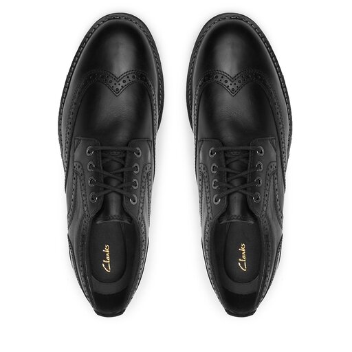 Clarks wingtip hotsell black
