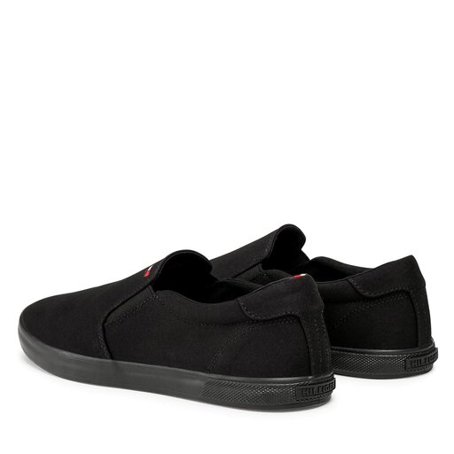 Sneakers aus Stoff Tommy Hilfiger Iconic Slip On FM0FM00597 Schwarz eschuhe