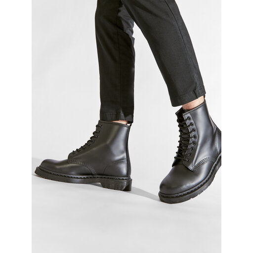 Black mono dr martens discount