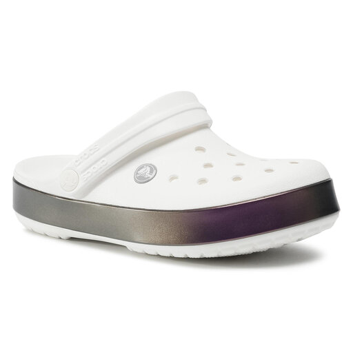Klapki Crocs Crocband Iridescent Band Clog 206595 Biały
