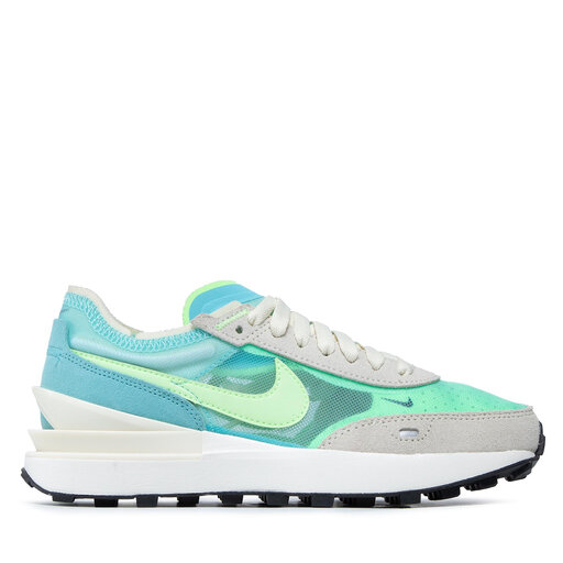 nike waffle one bleached aqua